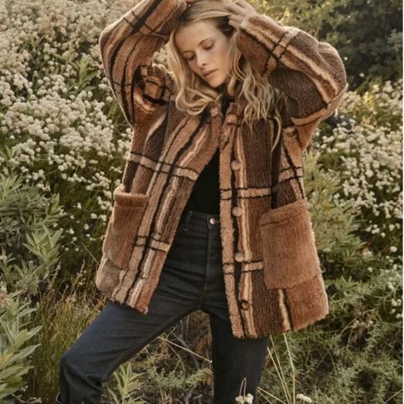 Doen Jackets & Blazers - Doen Heirloom Easton Sherpa Jacket Coat Sz M RARE